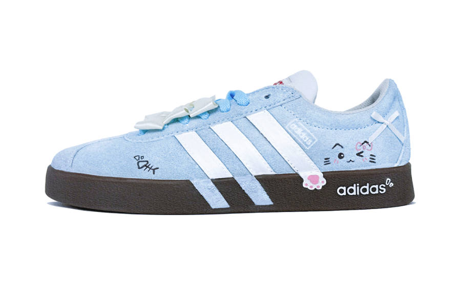 Adidas Adidas VL COURT 2.0 Meowth Fun Slip Resistant Slip Resistant Low top Skateboard Shoes Women's