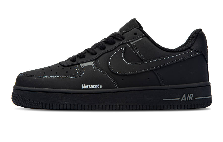 Nike Nike Air Force 1 Abrasion Resistant Low top Skateboard Shoes Unisex Black