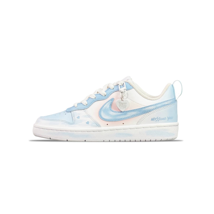 Nike Nike Court Borough Slip Resistant Abrasion Resistant Low top Skateboard Shoes GS Blue White
