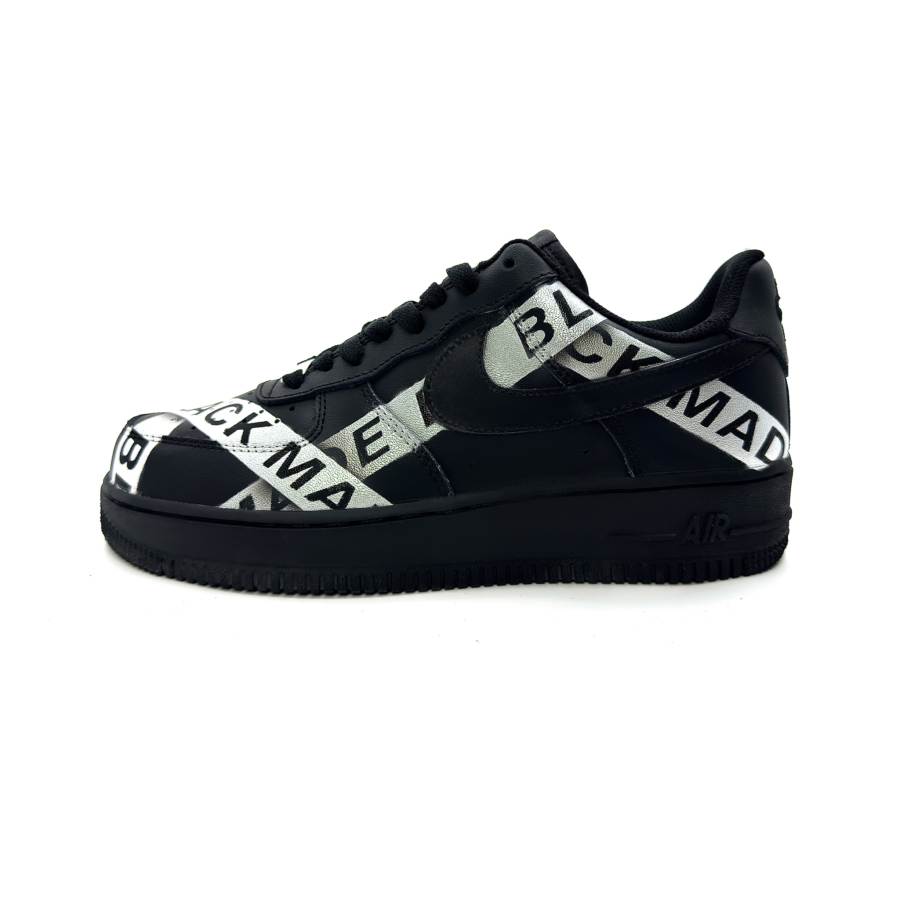 Nike Nike Air Force 1 Impact Resistance, Slip Resistant, And Waterproof Low top Skateboard Shoes Unisex Black Silver