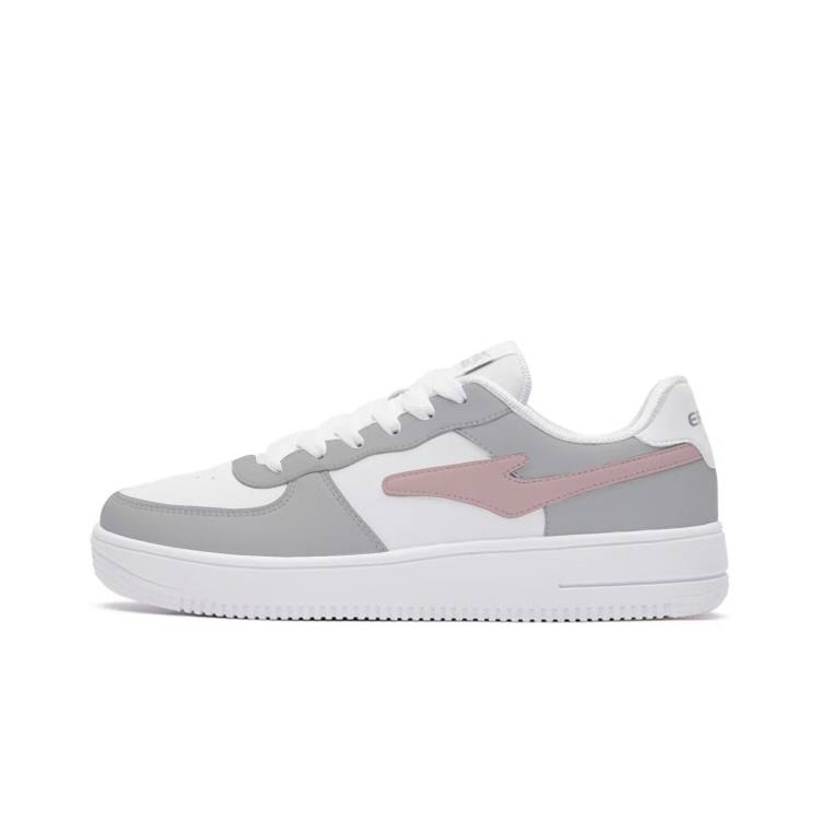 Erke Skateboard Slip Resistant Abrasion Resistant Low top Skateboard Shoes Men's White Gray