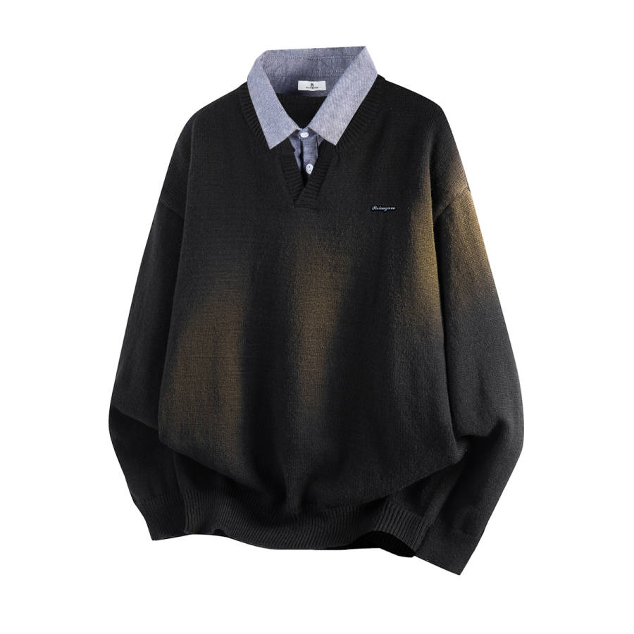PAL ONGACO Sweaters Unisex Shirt Collar Moderate