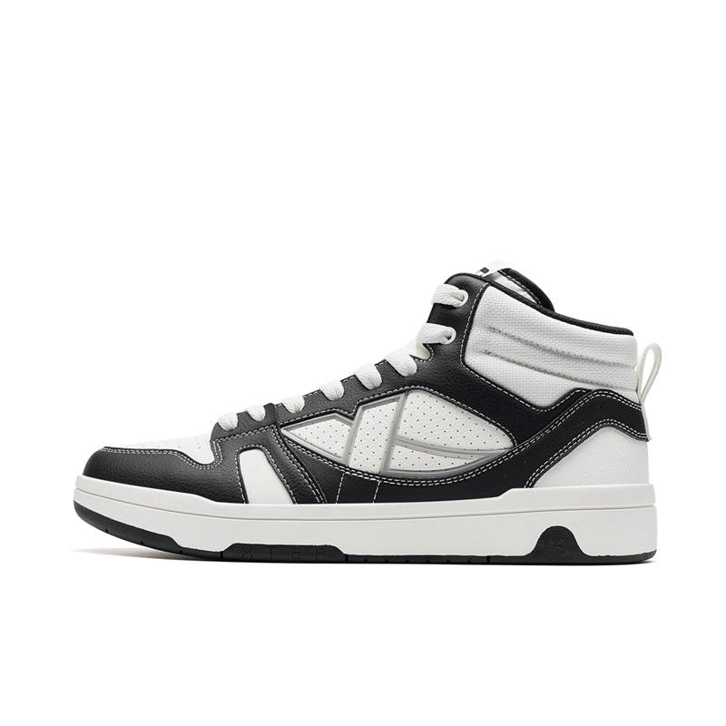 XTEP MAXX LITE Lightweight High top Skateboard Shoes Men's Canvas White/Black