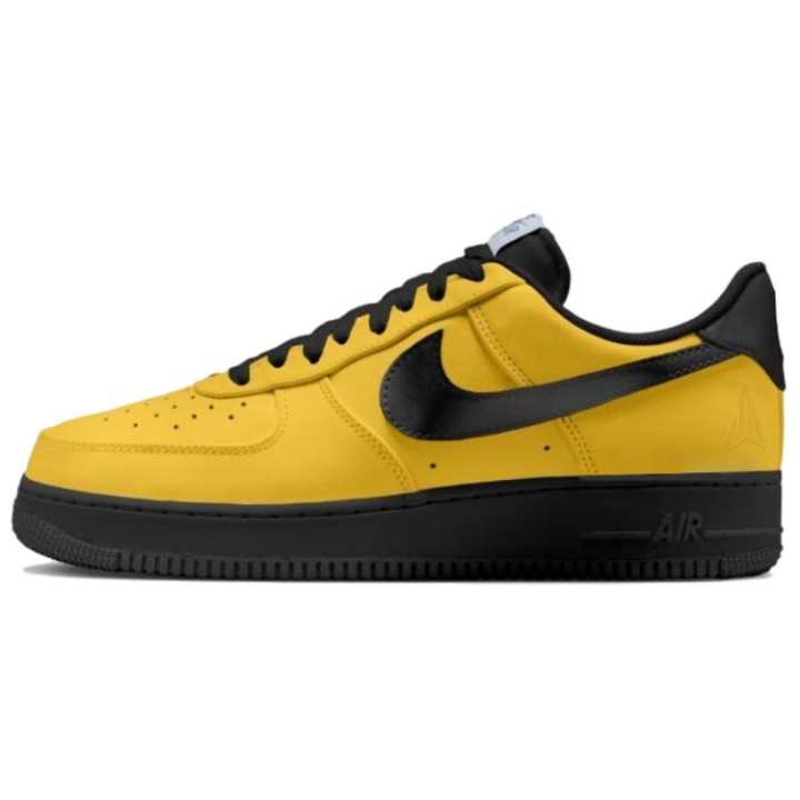 Nike Nike Air Force 1 Abrasion Resistant Low top Skateboard Shoes Unisex Yellow Black