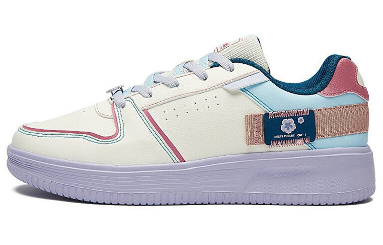 361° Anti-Slip And Wear-Resistant Lightweight Low-Top Skateboard Shoes Women's White Blue