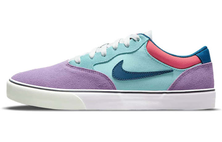 Nike Nike SB Chron 2 Patchwork Slip Resistant Cushioning Lightweight Low top Skateboard Shoes Unisex Blue Pink Purple