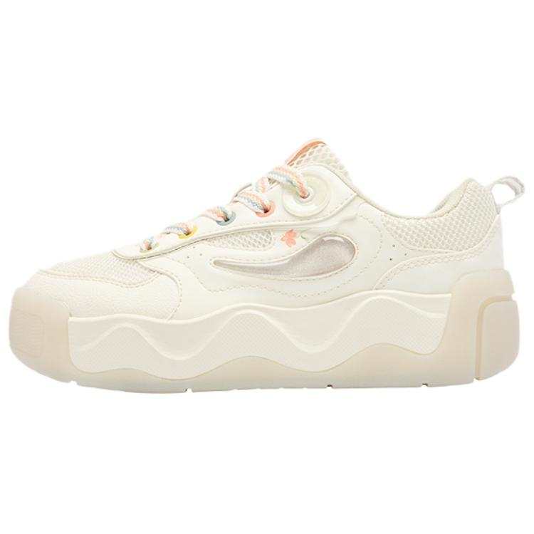 QIAODAN Abrasion Resistant Breathable Low top Skateboard Shoes Women's Beige