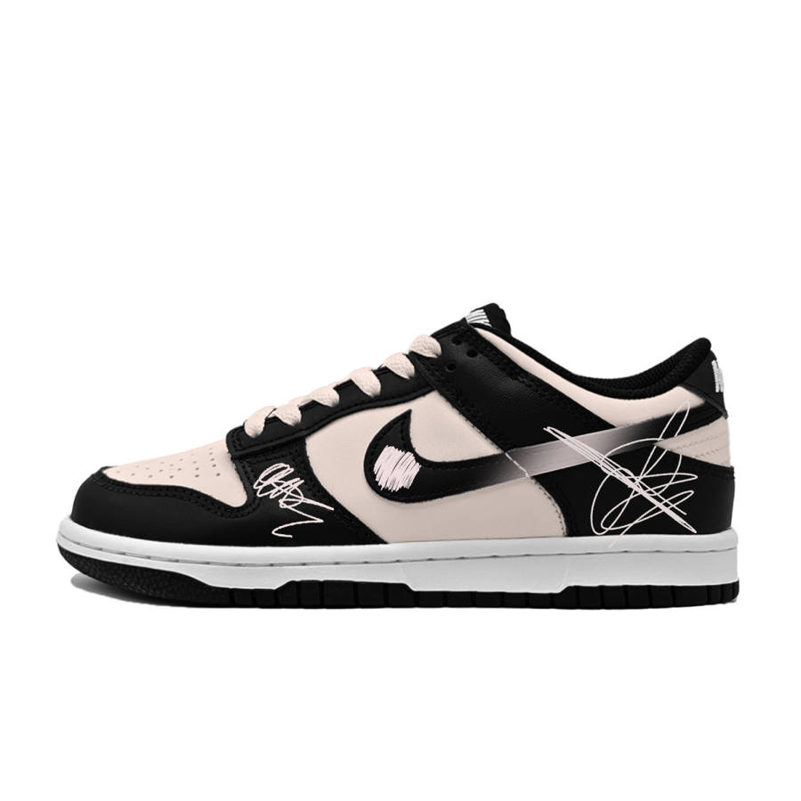 Nike Nike Dunk Cushioning, Wear Resistant Low top Skateboard Shoes Unisex Black Pink