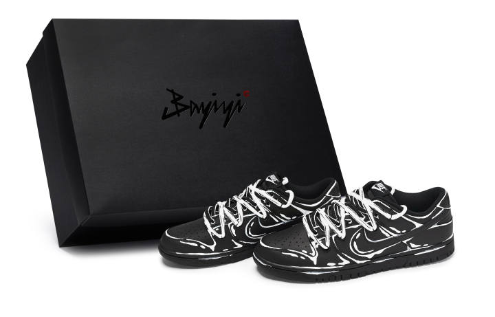 Nike Nike Dunk 811 Manufacturing, Dynamic Line, Special Shoe Box Low top Skateboard Shoes Unisex Black White