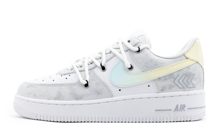 Nike Nike Air Force 1 Slip Resistant, Abrasion Resistant, Lightweight Low top Skateboard Shoes Men's Gray White