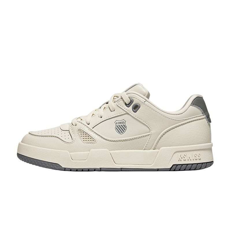 K·SWISS Synthetic Leather, Split Cow Leather Low top Skateboard Shoes Women's Ecru