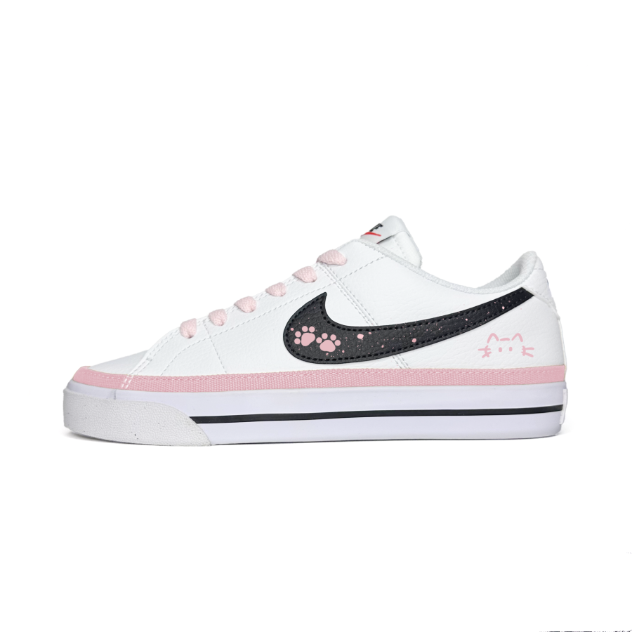 Nike Nike Court Legacy Urban Chic Style, Girlish, Cute, Hand Drawn Leather Abrasion Resistant Abrasion Resistant Low top