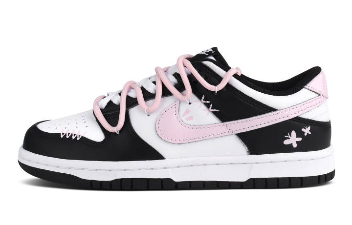 Nike Nike Dunk Abrasion Resistant Low top Skateboard Shoes Unisex Black Pink