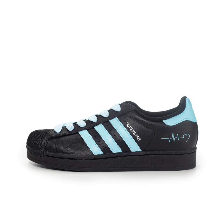 Adidas Adidas Superstar Collection Blue Moment Low top Skateboard Shoes Unisex Blue Black