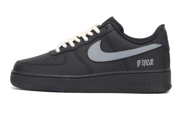 Nike Nike Air Force 1 Coverage Slip Resistant Low top Skateboard Shoes Unisex Black