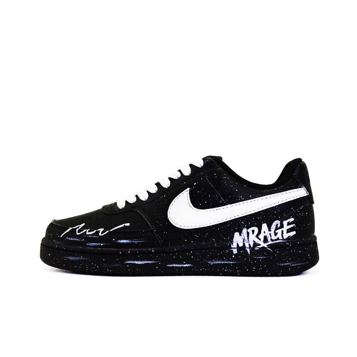 Nike Nike Court Vision Ink Night Starlight Pu Synthetic Leather Wear resistant And Lightweight Low top Skateboard Shoes