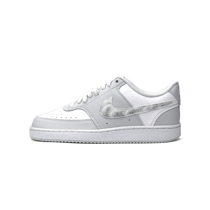 Nike Nike Court Vision Gray Cement Slip Resistant Height Increasing Low top Skateboard Shoes Men's Light Gray