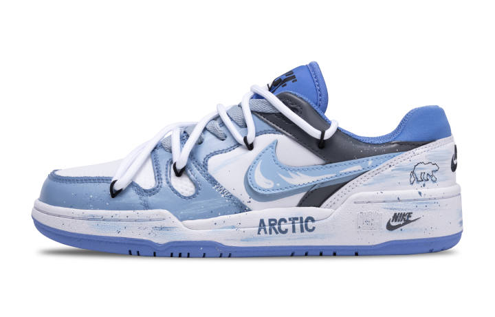 Nike Nike Full Force Low top Skateboard Shoes Men's Blue Gray