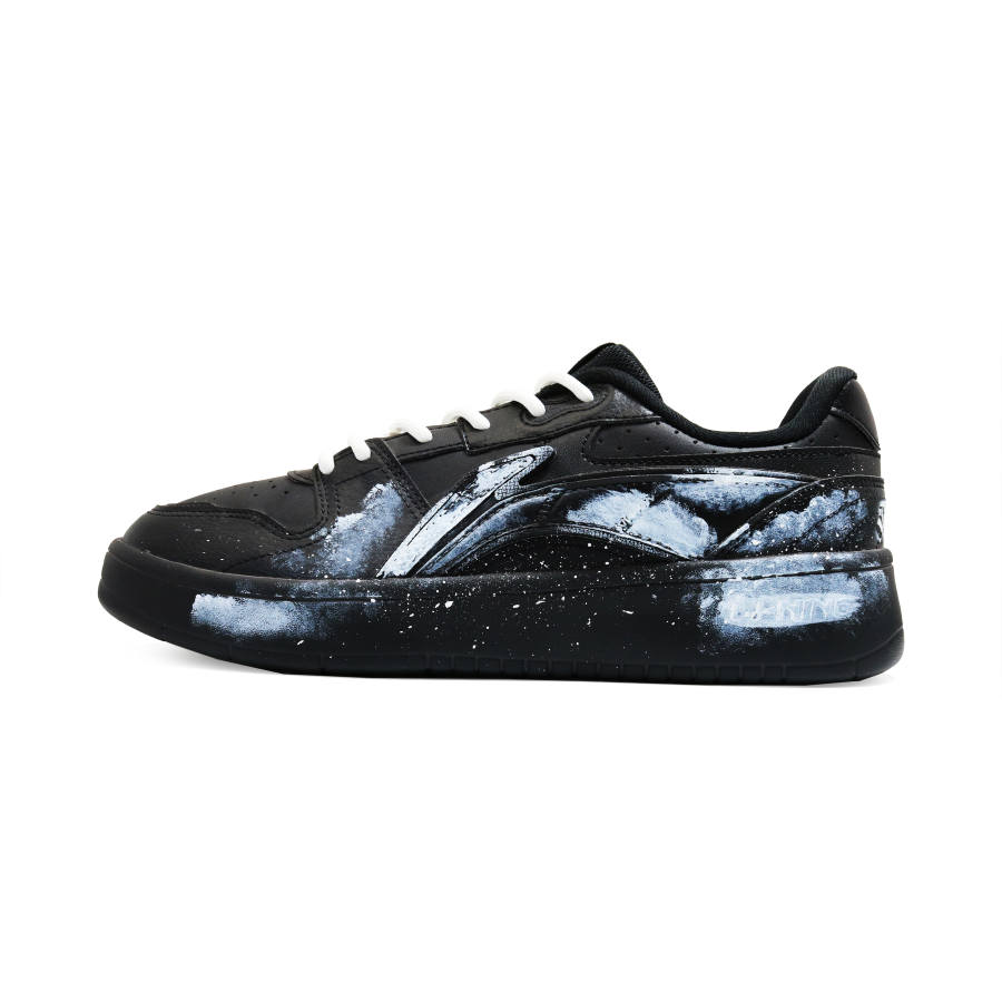 Li-Ning Li Ning Sycee Non slip Lightweight Low top Skateboard Shoes Men's Black White