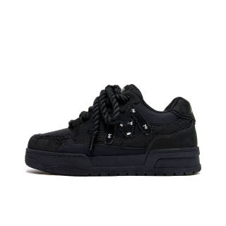 IMARSE Distressed Style Collection Street Niche Designed Black Warrior Puffy Shoes Trendy Sneakers