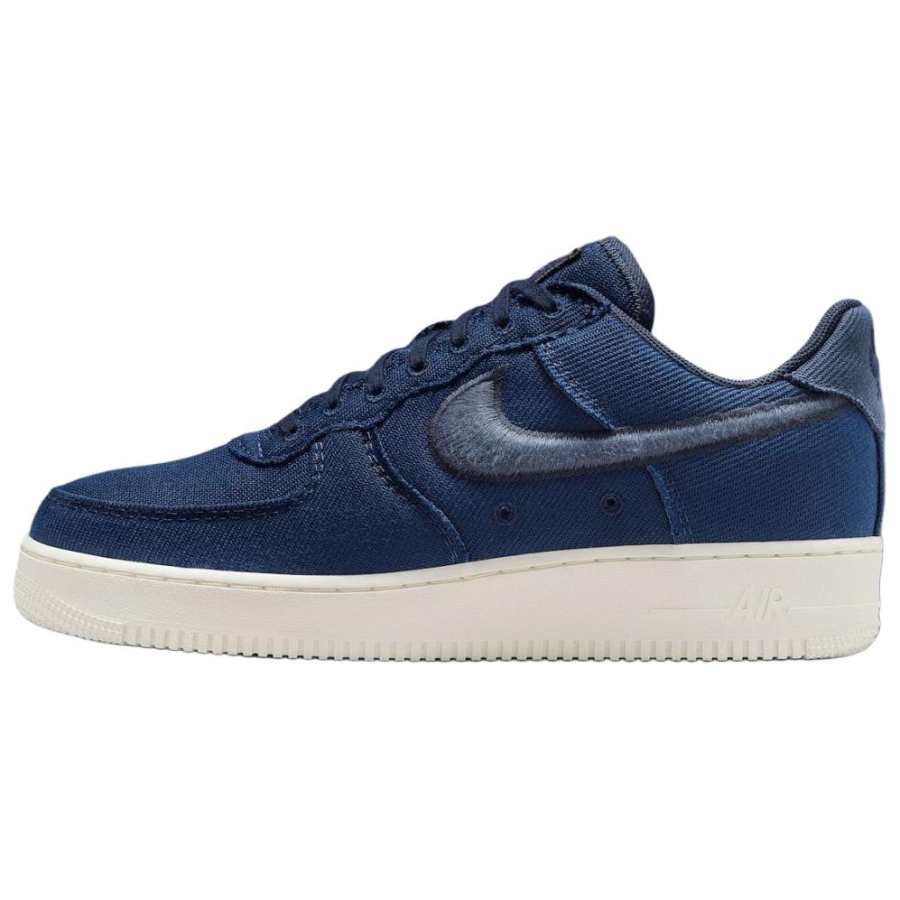 Nike Nike Air Force 1 Fabric Low top Skateboard Shoes Unisex Marine Blue