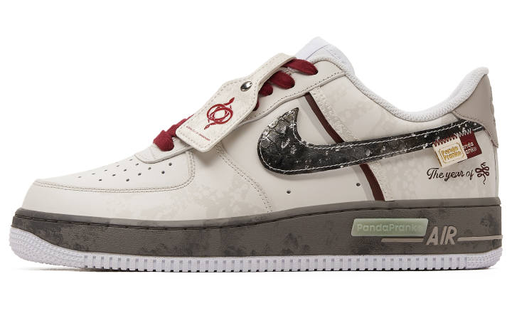 Nike Nike Air Force 1 Leather Height Increasing Height Increasing Low top Skateboard Shoes Men's Beige