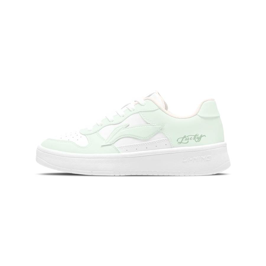 Li-Ning Li Ning Floating Boat Slip Resistant, Abrasion Resistant, Breathable Low top Skateboard Shoes Women's White Green