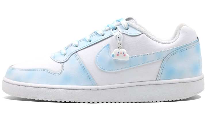 Nike Nike EBERNON Blended Low top Skateboard Shoes Unisex White Blue