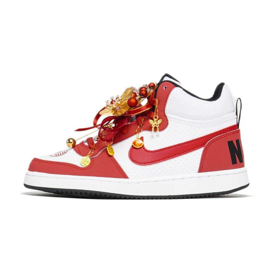 Nike Nike Court Borough Abrasion Resistant Abrasion Resistant Mid top Skateboard Shoes Unisex Red