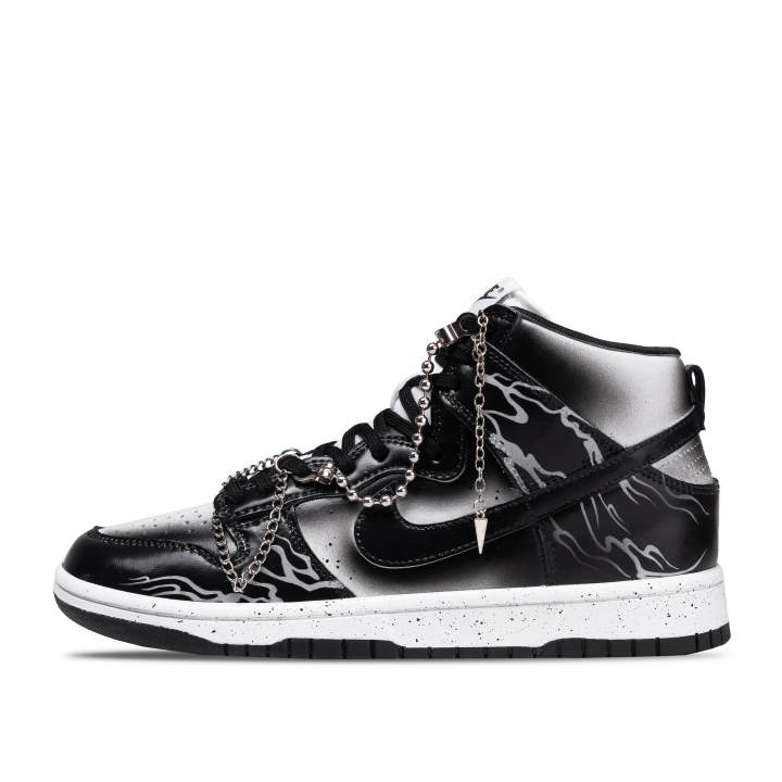 Nike Nike Dunk Ink Horse Supporting Phoenix Leather Coverage Cushioning Abrasion Resistant High top Skateboard Shoes Men's