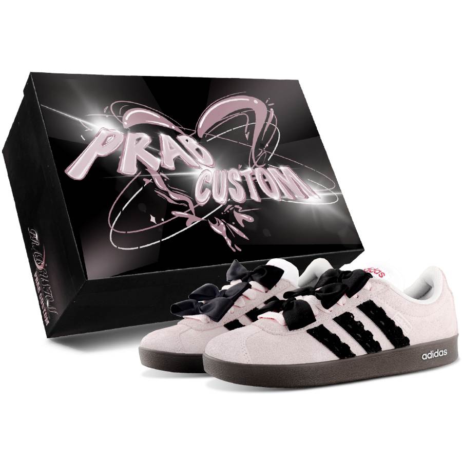 Adidas Adidas Neo VL COURT 2.0 Slip Resistant Abrasion Resistant Low top Skateboard Shoes Unisex Light Pink