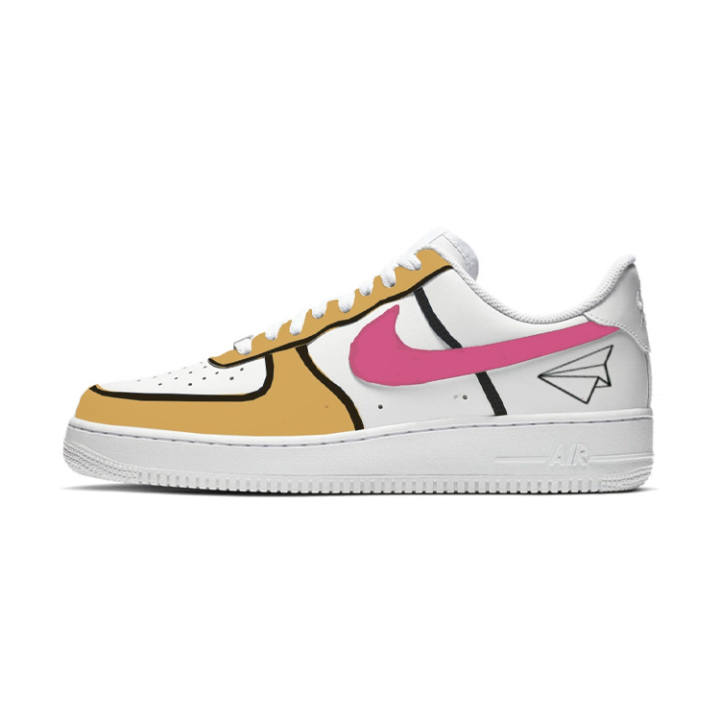 Nike Nike Air Force 1 Candy Wrapper Low top Skateboard Shoes Women's Pink Yellow White