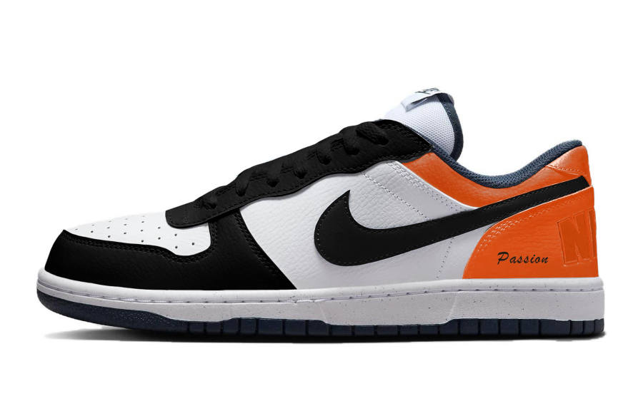 Nike Nike Big Black Orange, Orange Cushioning Abrasion Resistant Cushioning, Wear Resistant Low top Skateboard Shoes Unisex