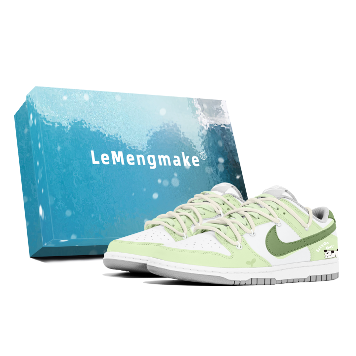 Nike Nike Dunk Lemon Joy Abrasion Resistant Abrasion Resistant Low top Skateboard Shoes Women's White Green