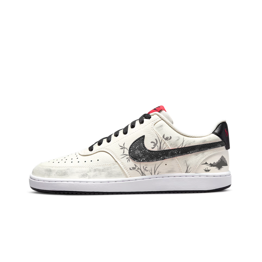 Nike Nike Court Vision 1 Abrasion Resistant Abrasion Resistant Low top Skateboard Shoes Men's Black White