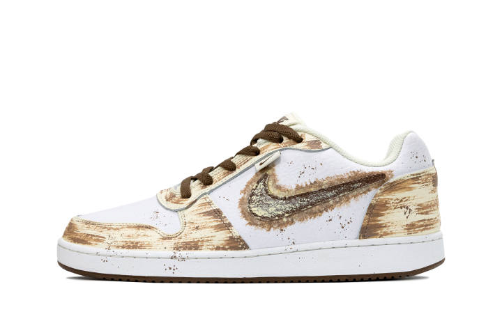 Nike Nike EBERNON Caramel Chestnut Abrasion Resistant Low top Skateboard Shoes Unisex White