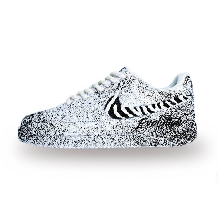 Nike Nike Court Vision 1 Zebra Evolution Abrasion Resistant Low top Skateboard Shoes Unisex Black White
