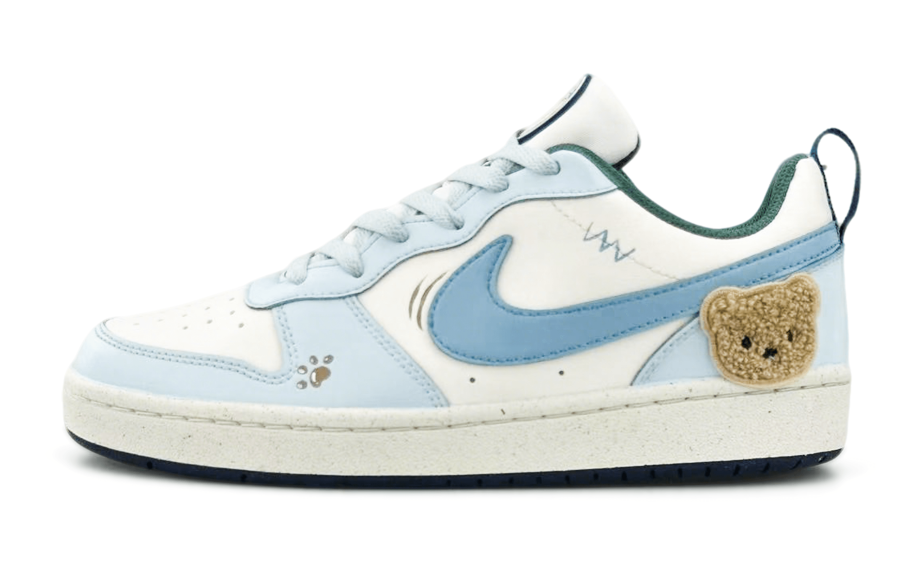 Nike Nike Court Borough Cushioning Abrasion Resistant Lightweight Low top Skateboard Shoes Women's Blue White