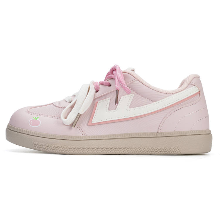 WARRIOR WARRIOR Synthetic Leather, Textile Low top Skateboard Shoes Women's Pink Beige