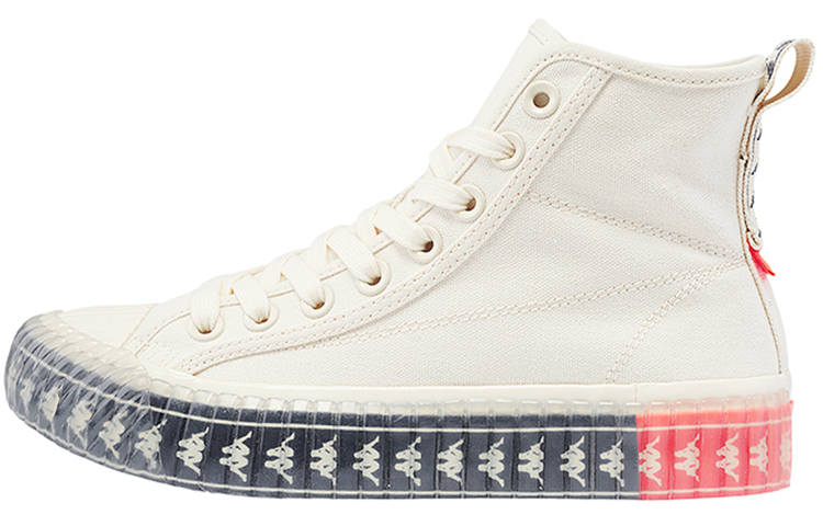 Kappa KOLUMN Canvas Breathable And Lightweight High top Skateboard Shoes Unisex White Red