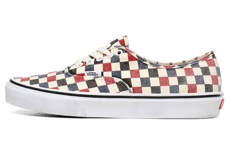 Vans Vans Canvas Low top Skateboard Shoes Unisex Black Red Checkerboard