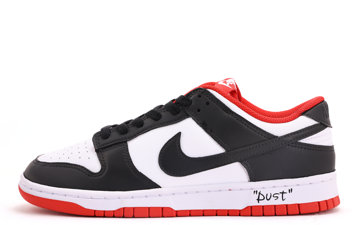 Nike Nike Dunk Coverage Slip Resistant Abrasion Resistant Low top Skateboard Shoes Unisex Black Red