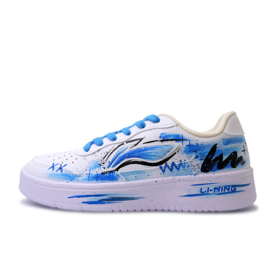 Li-Ning Li Ning Floating Boat Abrasion Resistant Breathable Low top Skateboard Shoes Unisex Blue Black