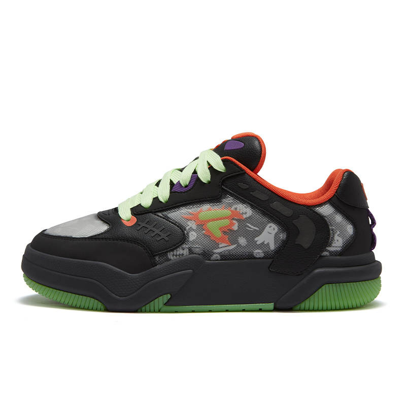 FILA FUSION Halloween Limited Glow In The Dark Jump Skateboard Shoes Women's Black/Flash Green