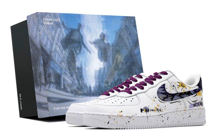Nike Nike Air Force 1 Abrasion Resistant Abrasion Resistant Low top Skateboard Shoes Men's White Purple