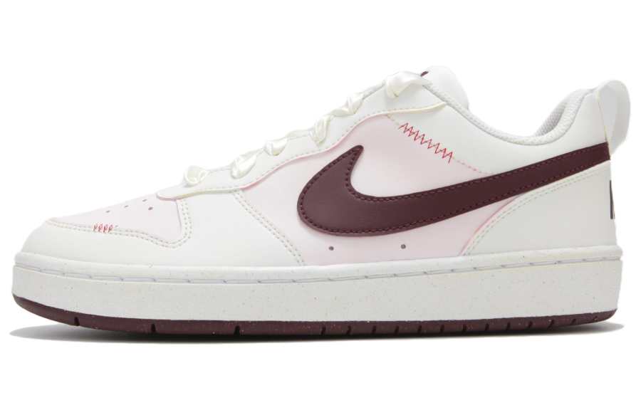 Nike Nike Court Borough Slip Resistant, Abrasion Resistant, Lightweight Low top Skateboard Shoes Women's Pink White