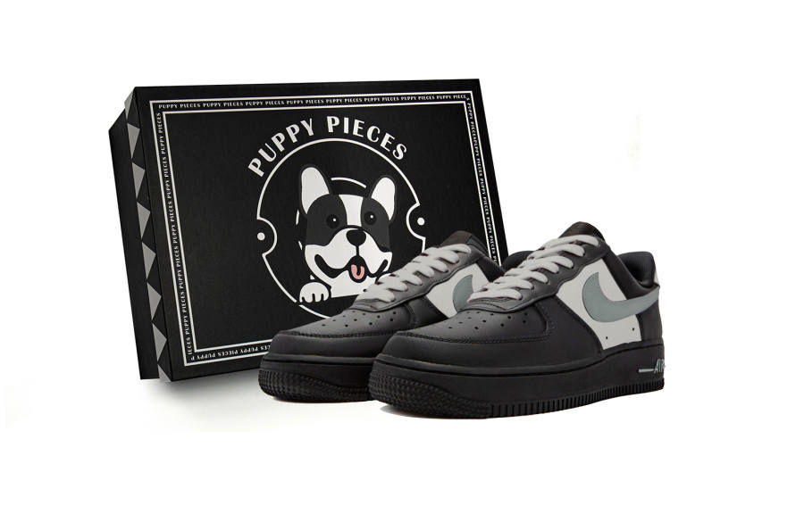 Nike Nike Air Force 1 Casual, Special Shoe Box, Xia Haze Low top Skateboard Shoes Unisex Black