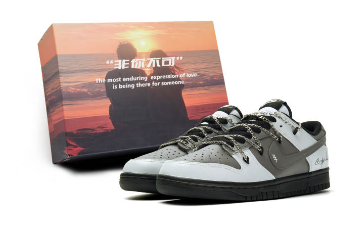 Nike Nike Dunk Abrasion Resistant Low top Skateboard Shoes Unisex Silver Gray