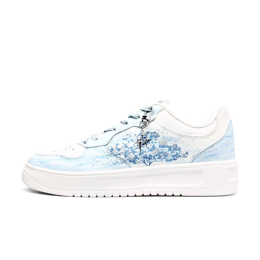 Anta Easy Slip Resistant, Abrasion Resistant, Breathable Low top Skateboard Shoes Unisex Blue