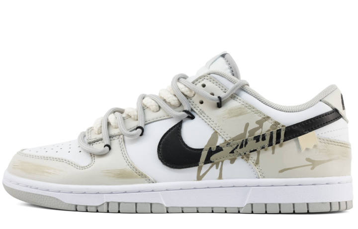 Nike Nike Dunk Lightweight Height Increasing Low top Skateboard Shoes Men's White Gray Yellow